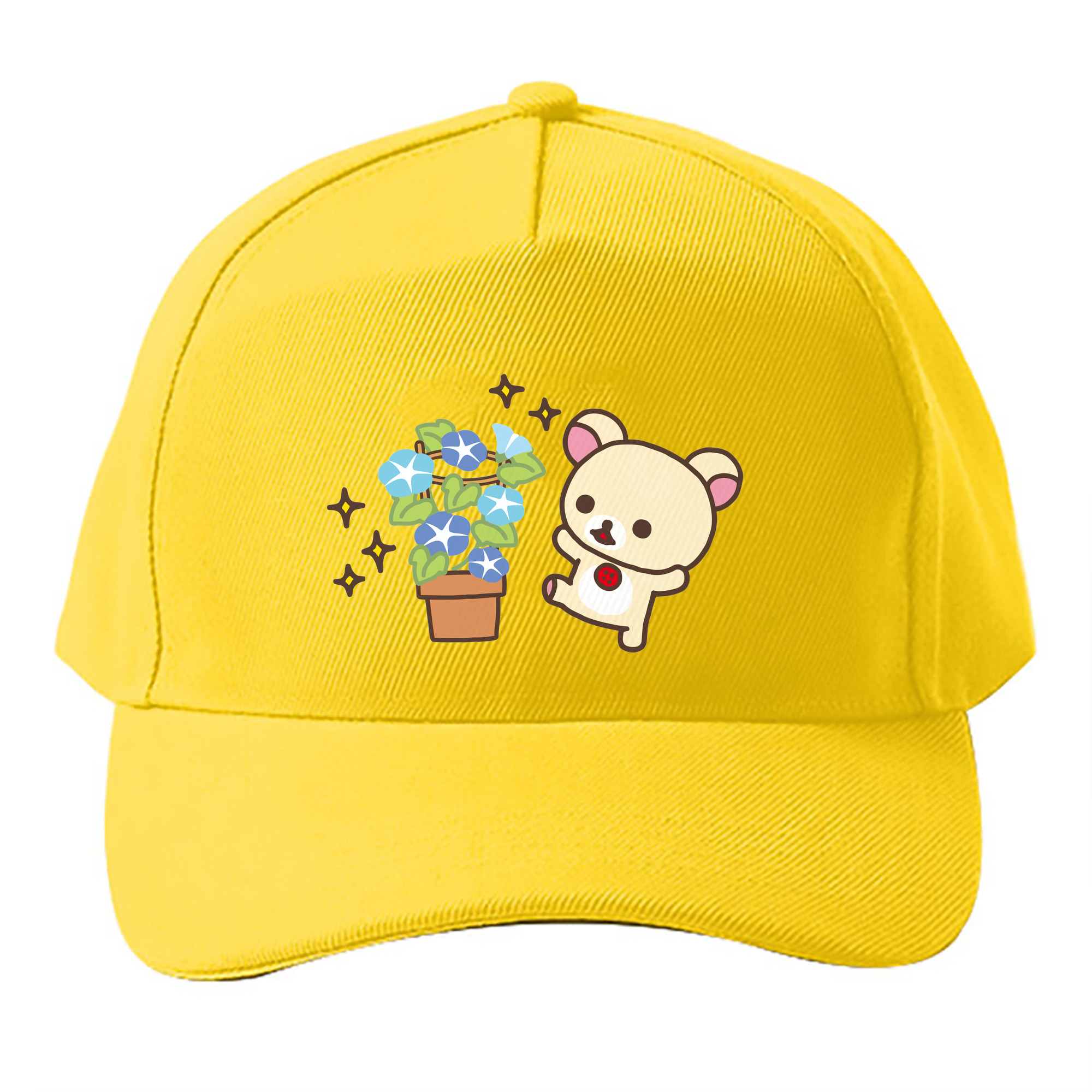 （画像用） リラックマ リラックマ キイロイトリ Rilakkuma Korilakkuma Kiiroitori ベースボールキャップ 綿100％ 男女兼用 帽子 スポーツ
